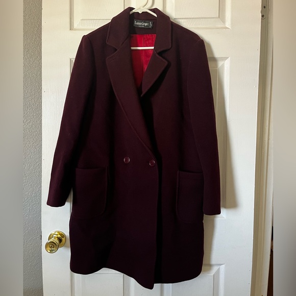 Larry Levine Women's Deep Burgundy Coat - Picture 1 of 5